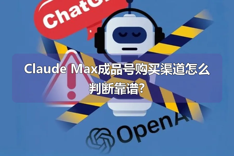 Claude Max成品号购买渠道怎么判断靠谱?